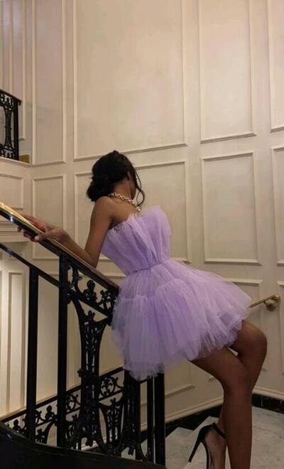 Beautiful Short Purple Homecoming Dresses
