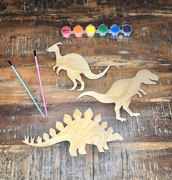 Wood Art Painting Kits - Dinos/Trucks