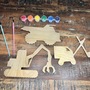 Wood Art Painting Kits - Dinos/Trucks-2
