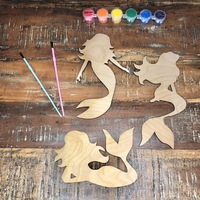 Wood Art Painting Kits - Mermaid/Princess - Thumbnail 1