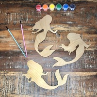 Wood Art Painting Kits - Mermaid/Princess - Thumbnail 2
