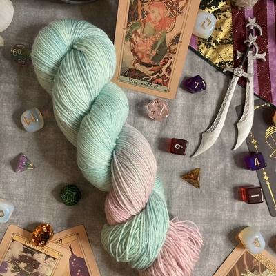 Dead people tea hand dyed fingering weight sock yarn