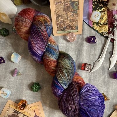 Moondrop hand dyed fingering weight sock yarn