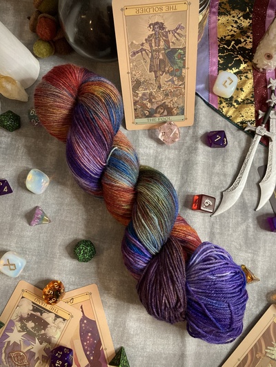 Moondrop Hand Dyed Fingering Weight Sock Yarn