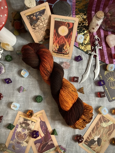 Dirt Wizard Hand Dyed Fingering Weight Sock Yarn