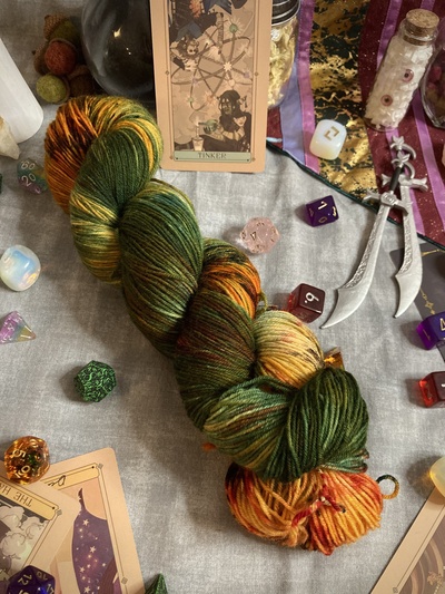 Fluffernutter Hand Dyed Fingering Weight Sock Yarn