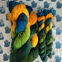 Captain Tusktooth Hand Dyed Fingering Weight Sock Yarn - Thumbnail 2