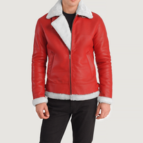 MarkX Francis B-3 Red Leather Bomber Jacket MKX # 2061