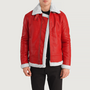 MarkX Francis B-3 Red Leather Bomber Jacket MKX # 2061-1