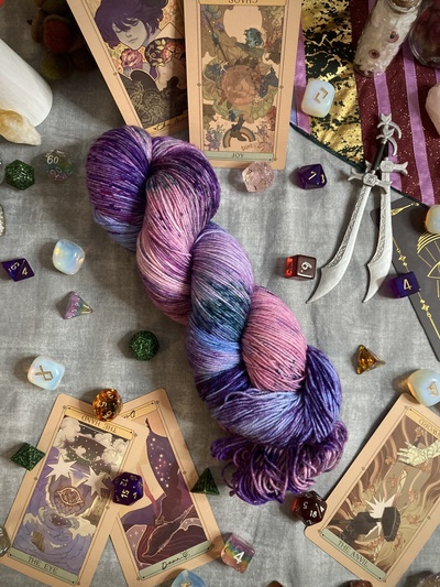 Sapphire of the Sea Hand Dyed Fingering Weight Sock Yarn