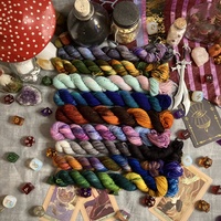 Mighty Nein Mini Skein Set Hand Dyed Fingering Weight Sock Yarn - Thumbnail 2