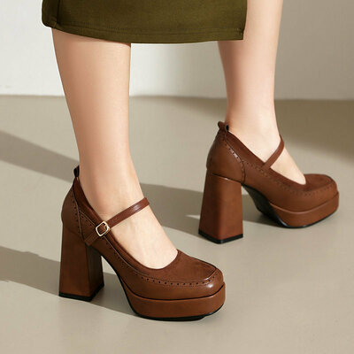 Vintage Oxfords Brogue High Heels