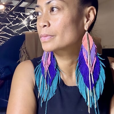 Multicolor “azuree” earrings