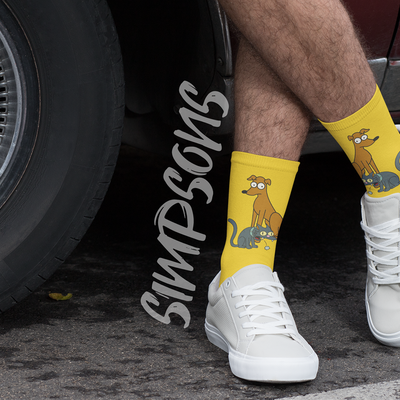 Santa's little helper and snowball socks