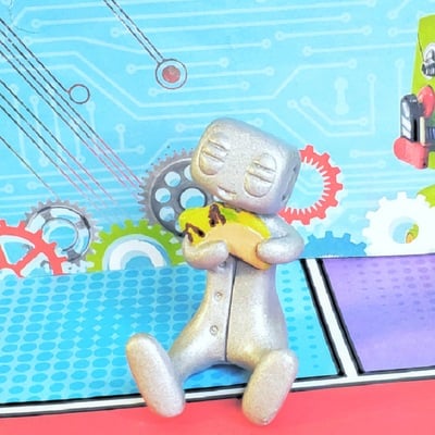 I luv you taco robot resin art toy figurine  - Thumbnail 4