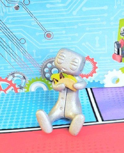 I Luv You Taco Robot Resin Art Toy Figurine 