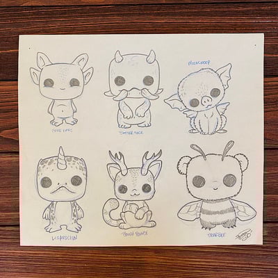 Original concept sketches - wetmore forest (aka “pop monsters”)