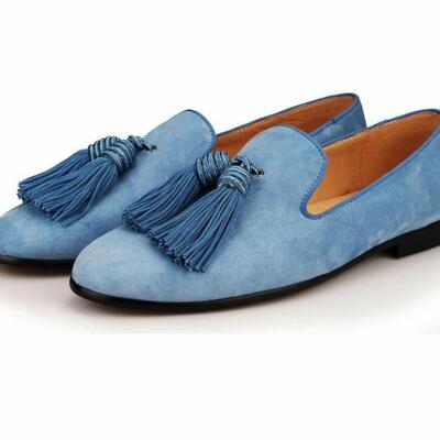 New handmade men loafers suede wedding dress shoes
