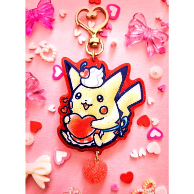 Valentine's day pikachu acrylic charm