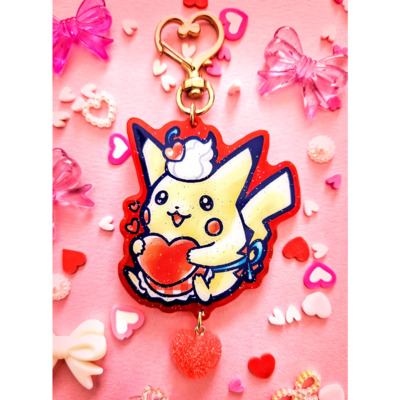 Valentine's Day Pikachu Acrylic Charm