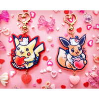 Valentine's Day Pikachu Acrylic Charm - Thumbnail 1