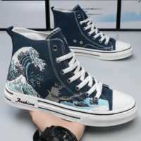 New wave high-top hand-painted shoes - Thumbnail 3