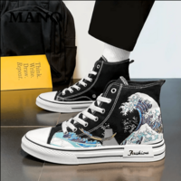 New wave high-top hand-painted shoes - Thumbnail 8
