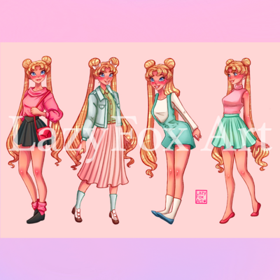 Sailor moon fashion print