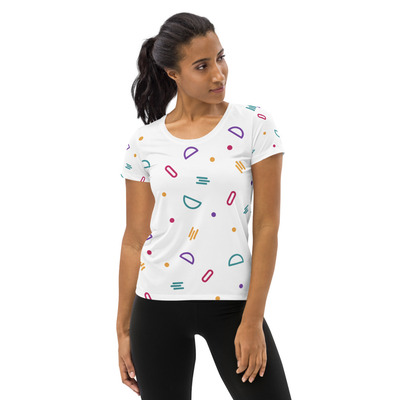 All-over print women's athletic t-shirt