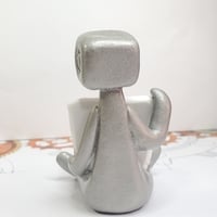 Pizza My Heart Robot Figurine Resin Desk Shelf Decor Gift - Thumbnail 1