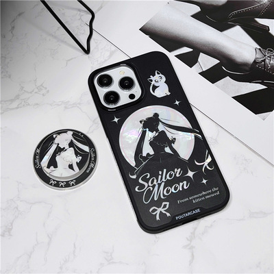 Silhouette Sailor Moon iPhone Case With Magnetic Stand *(iPhone 12 - iPhone 15 )