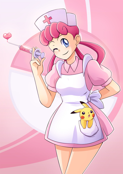 Autographed Holographic Nurse Joy Print
