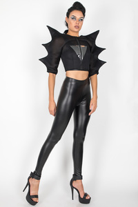 Intrigue Leggings - Matte Black - Thumbnail 1