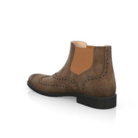 New Handmade Cowhide Leather men chelsea shoes, Winter high ankle shoes for men - Thumbnail 1