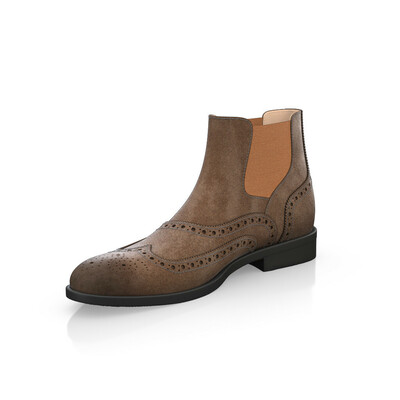 New handmade cowhide leather men chelsea shoes, winter high ankle shoes for men - Thumbnail 2