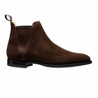 Dark Brown Color Chelsea Jumper Slip On Suede Leather High Ankle Boots - Thumbnail 1