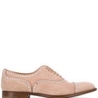 Handmade Men's Round Toe Lace-up Fastening Dress Shoes, Real Calf-Suede Leather Shoes - Thumbnail 1