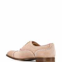 Handmade Men's Round Toe Lace-up Fastening Dress Shoes, Real Calf-Suede Leather Shoes - Thumbnail 2