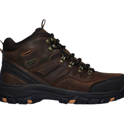 Mens skechers relment traven mid waterproof hiker brown