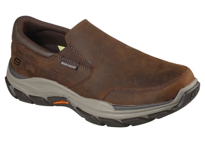 Mens Skechers Respected Calum Slip On Brown