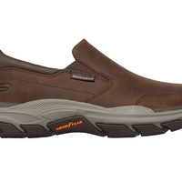 Mens Skechers Respected Calum Slip On Brown - Thumbnail 1