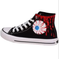 Violent eyeball graffiti hand-painted shoes - Thumbnail 3