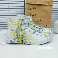 Exaggerated floral hand-painted shoes - Thumbnail 9