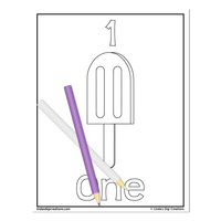 ABC & 123 Printable Coloring Pages_Set 1 - Thumbnail 5