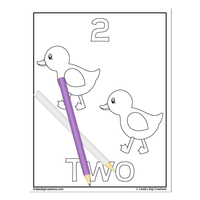 ABC & 123 Printable Coloring Pages_Set 1 - Thumbnail 6