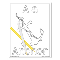 ABC & 123 Printable Coloring Pages_Set 2 - Thumbnail 1