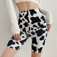 High Waisted Workout Athletic Running Biker Yoga Shorts  - Thumbnail 2