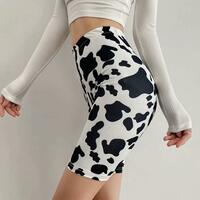 High Waisted Workout Athletic Running Biker Yoga Shorts  - Thumbnail 3