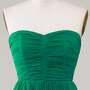 Strapless Emerald Green Layered Maxi Dress-2