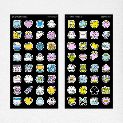 Sticker sheets: little things